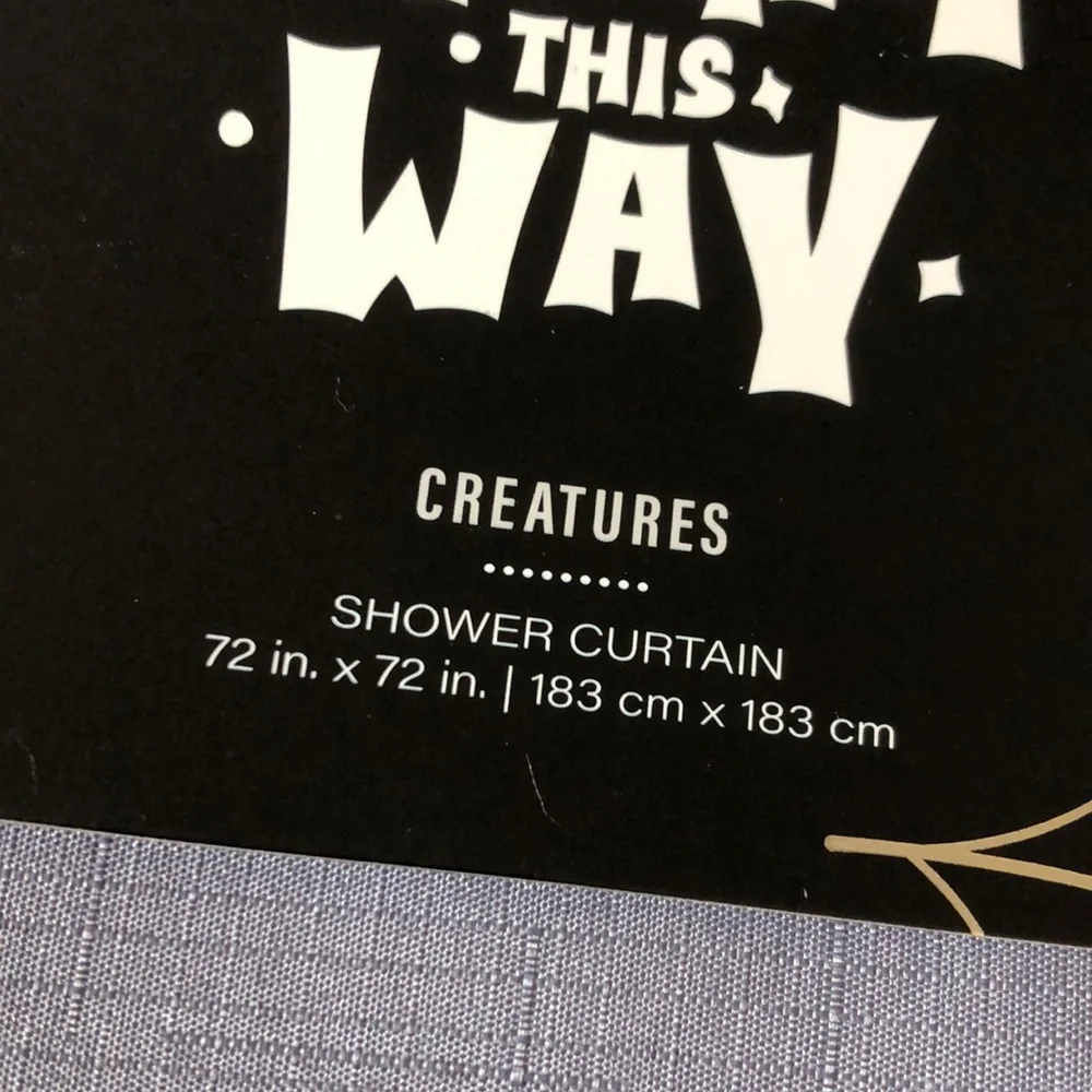 Halloween Creatures Shower Curtain - Gray, Green, Purple